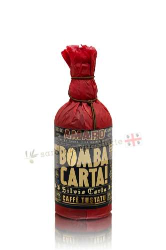 eine Flasche Amaro Bomba Carta