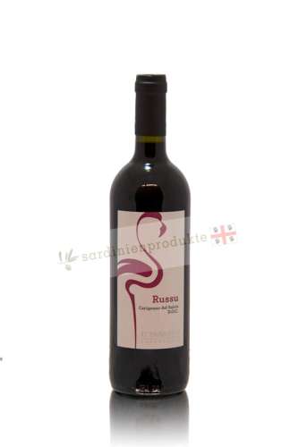 Eine Flasche Desea - Carignano del Sulcis Wein mit intensiv rubinroter Farbe und einem Etikett, das die Frische und Eleganz des Weins widerspiegelt.