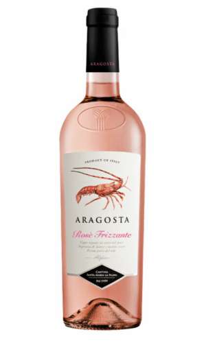 Eine Flasche Aragosta frizzante rose von Santa Maria la Palma