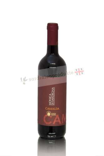 Eine Flasche Monica di Sardegna Wein aus Italien