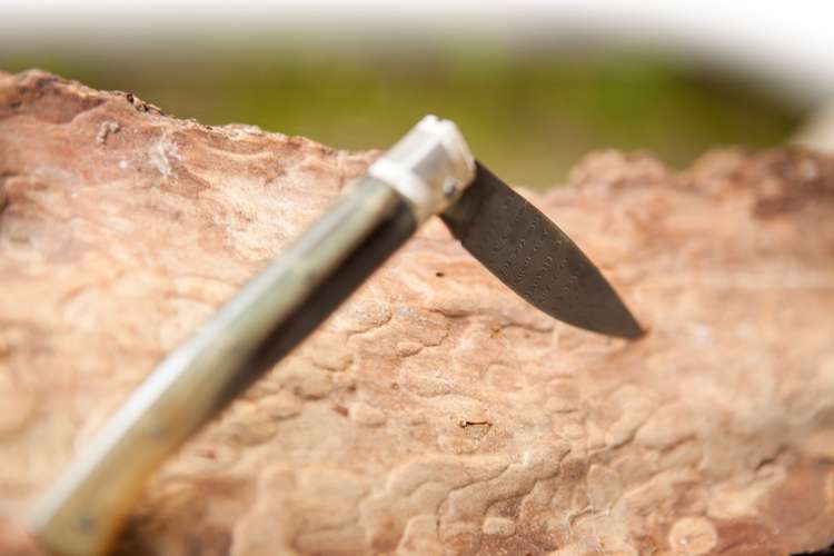 Preview: DAMASZENER Hirtenmesser, Fratelli Mura, Santu Lussurgiu, Damaszenerklinge 10cm