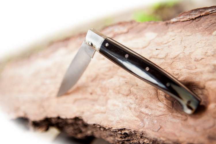 Preview: HIRTENMESSER, Fratelli Mura, Santu Lussurgiu, Rinderhorn dunkel, Klinge 10cm