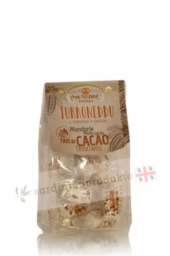 Torroncini, Mandeln und Kakaobohnen - weißer Nougat | Pruneddu