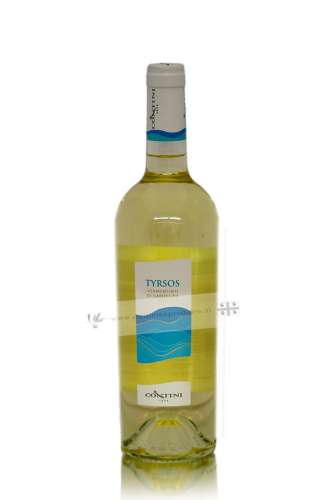 Weinflasche, Vermentino di Sardegna, 0,7lt, Kellerei Contini, Cabras, Sardinien