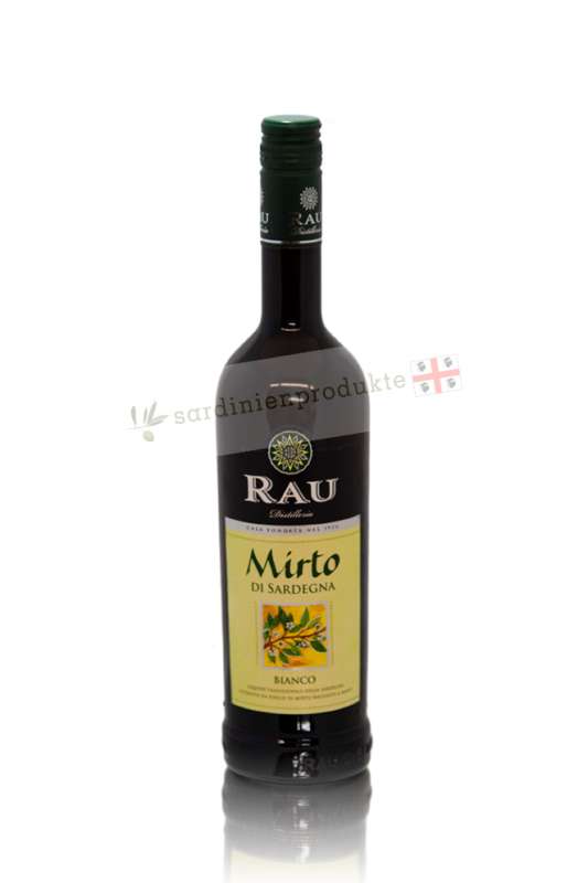 Flasche Mirto bianco, weisser Myrthenlikör