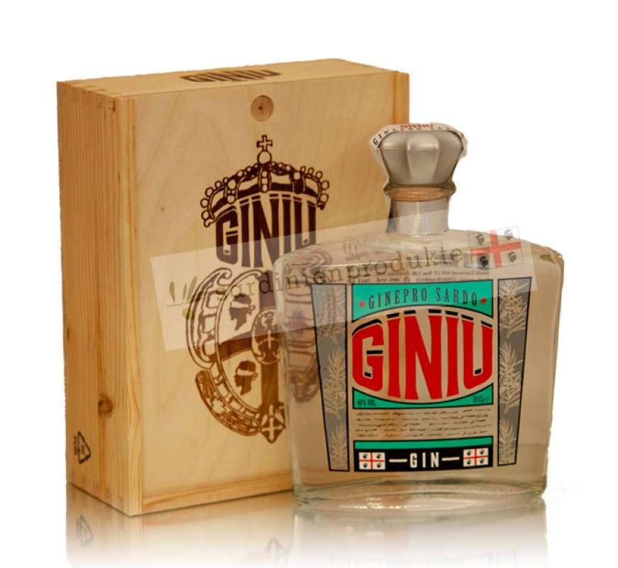 Sardischer Gin in Holzkiste