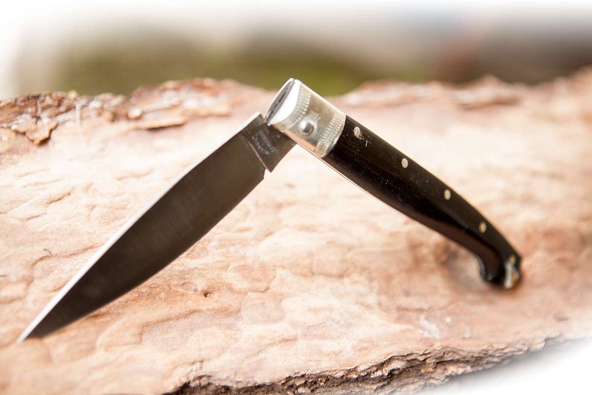 HIRTENMESSER, Fratelli Mura, Santu Lussurgiu, Rinderhorn dunkel, Klinge 10cm