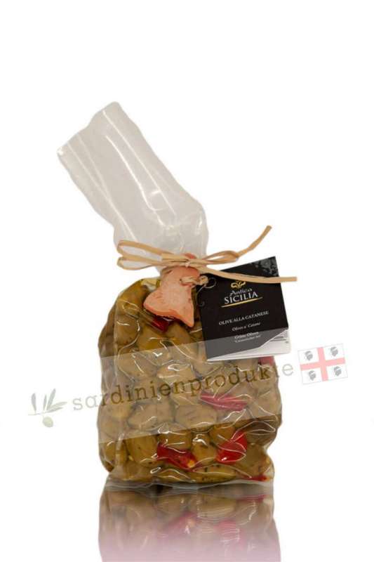 grüne Oliven aus Sizilien