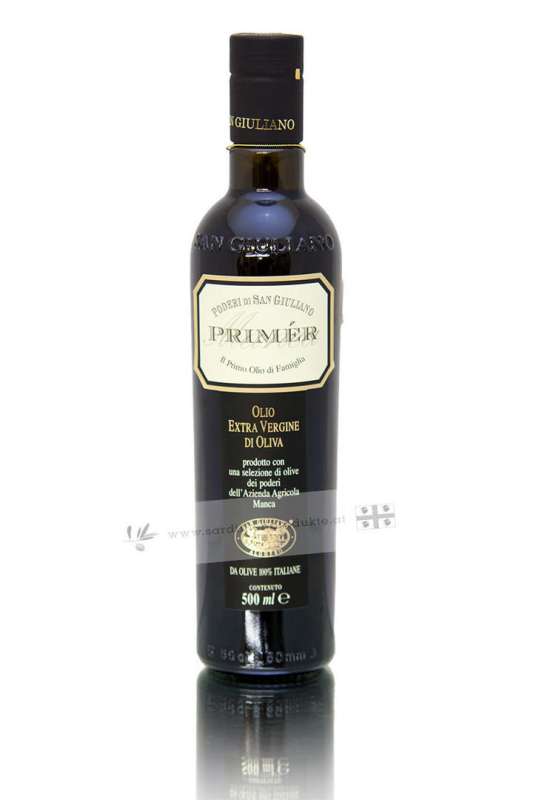 Flasche mit Primer Olivenöl